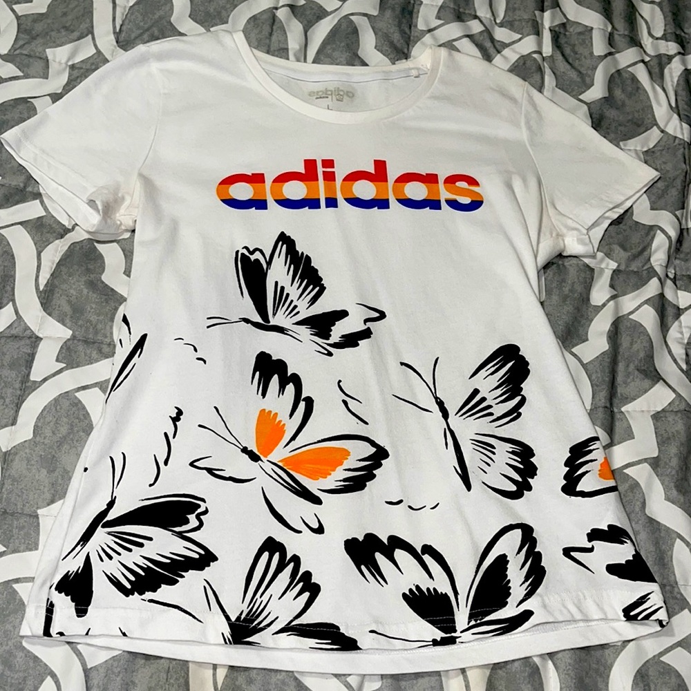 Adidas FARM Butterfly T-Shirt White Size Large
